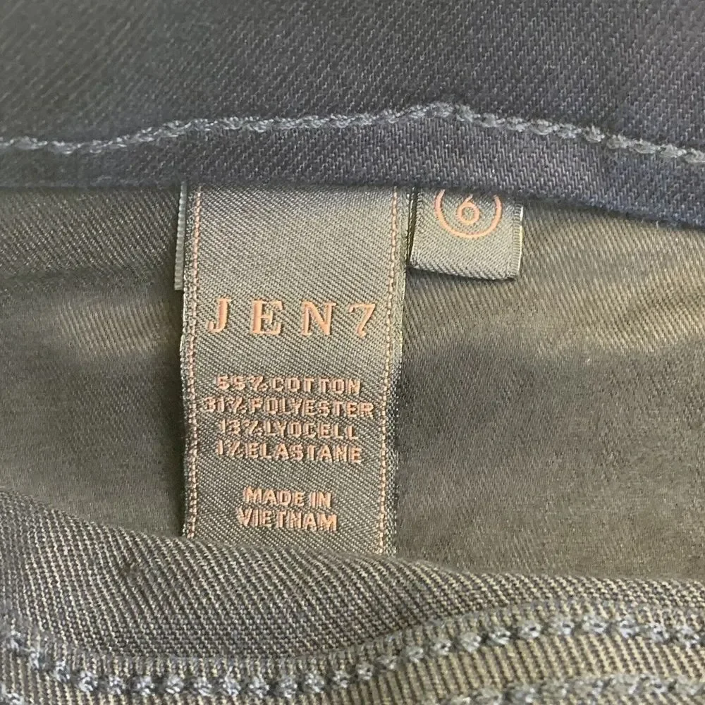JEN7 Jeans Women's Sz 6 Blue Comfort Skinny 7‎ for All Mankind Pull Up